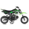 Apollo DB-21 Kids Dirt Bike with Training Wheels - Green side view with training wheels