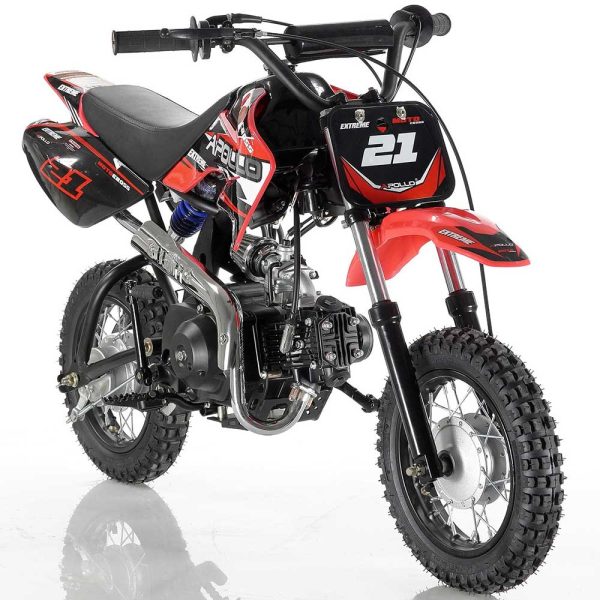 Apollo DB-21 Kids Dirt Bike with Training Wheels - Red
