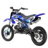 Apollo DB-32 110cc Dirt Bike - Blue rear profile view