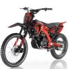 Apollo DB-36 Full Size Adult Dirt Bike - Red left view