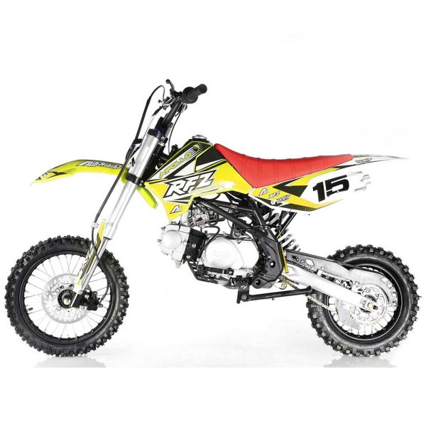 Apollo DB-X15 Dirt Bike - Yellow left profile view