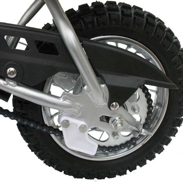 Coolster QG-213A 110cc Automatic Kids MotoCross Dirt Bike - rear wheel detail