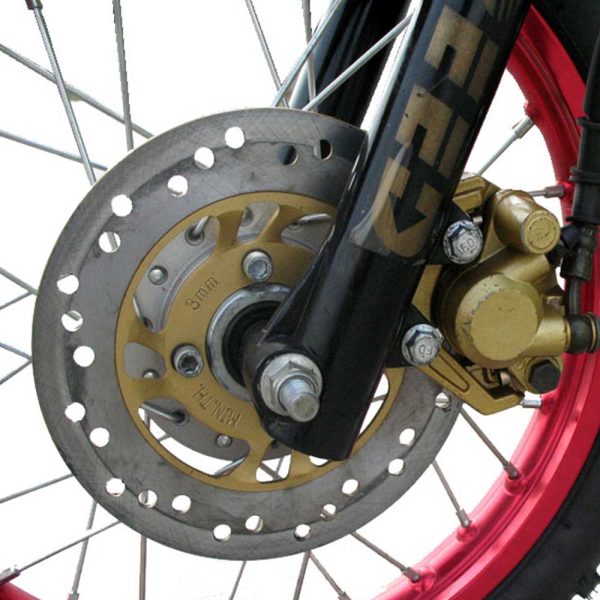 Coolster QG-214 125cc Youth MotoCross Dirt Bike - brake detail