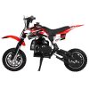 Pure Fun World DB01 50cc Mini Dirt Bike for Kids - Red left side view