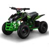 Titan Kids Electric ATV Four-Wheeler - Green/Black left profile view