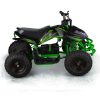 Titan Kids Electric ATV Four-Wheeler - Green/Black right side view