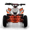 Titan Kids Electric ATV Four-Wheeler - White/Orange front view