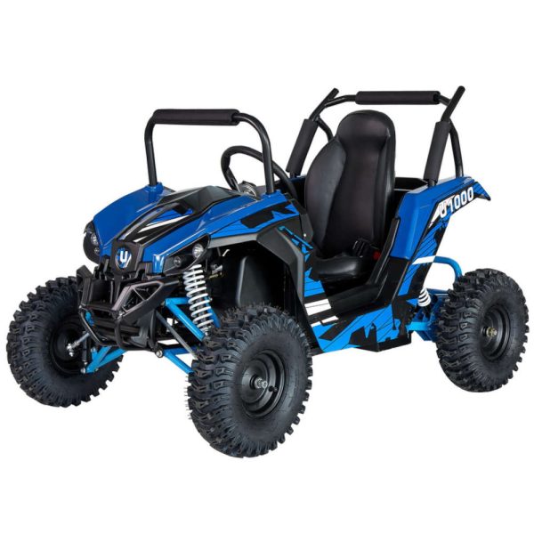 Pure Fun World U1000 Kids Electric GoKart - Blue