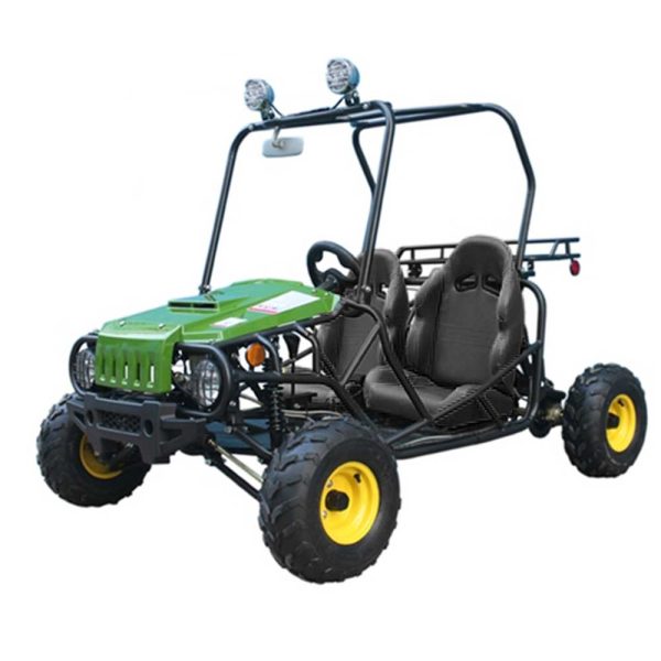 Tao Jeep Auto T125Auto Kids Go Kart - Green w/ black seats