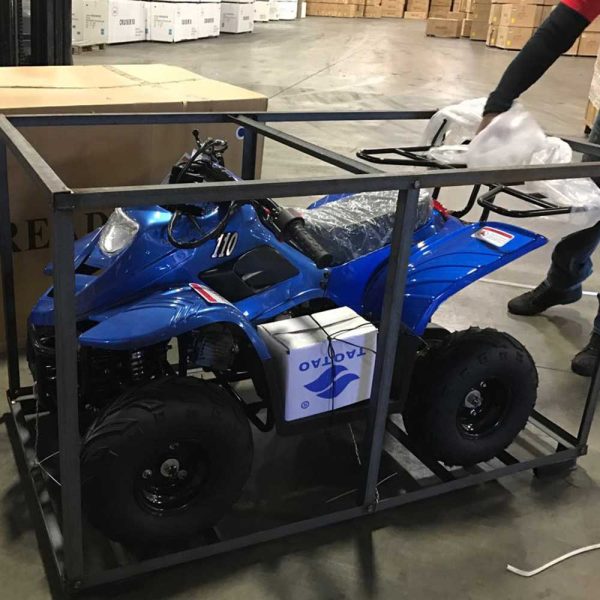Tao Boulder 400XR Kids ATV - Blue shown in crate