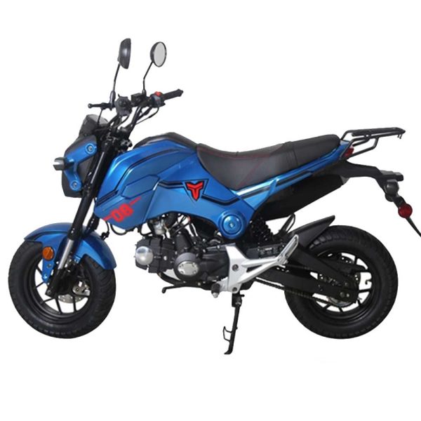 Tao HellCat 125 Mini Bike Motorcycle - Blue left side view