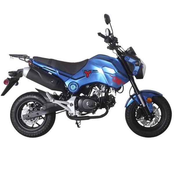 Tao HellCat 125 Mini Bike Motorcycle - Blue right side view