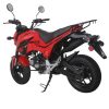 Tao HellCat 125 Mini Bike Motorcycle - Red rear view