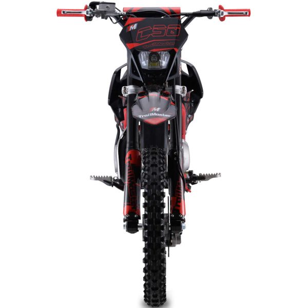 TrailMaster TM C50 Dirt Bike - Red front view