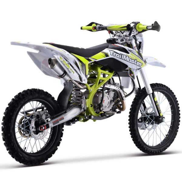 TrailMaster TM C60 Dirt Bike - Green rear profile view