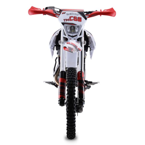 TrailMaster TM C60 Dirt Bike - Red front view