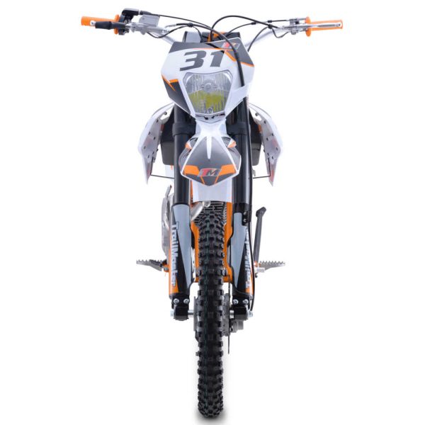 TrailMaster TM31 223cc Dirt Bike - Orange front view