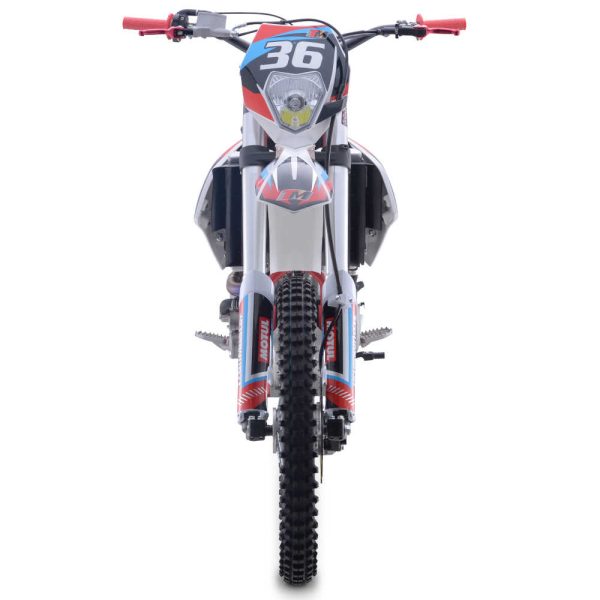 TrailMaster TM36 Full-Size Dirt Bike - Red front view