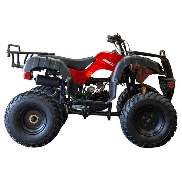 Vitacci Cougar Utility 125cc ATV - Burgundy - Right