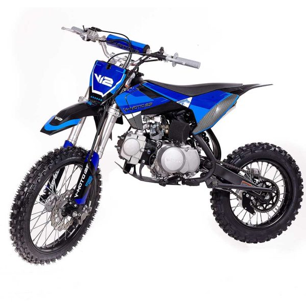 Vitacci DB-V12 125cc Dirt Bike - Blue left side view