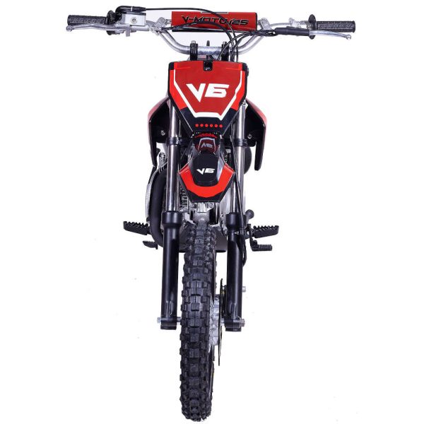 Vitacci DB-V6 Semi-Auto Youth Dirt Bike - Red front view