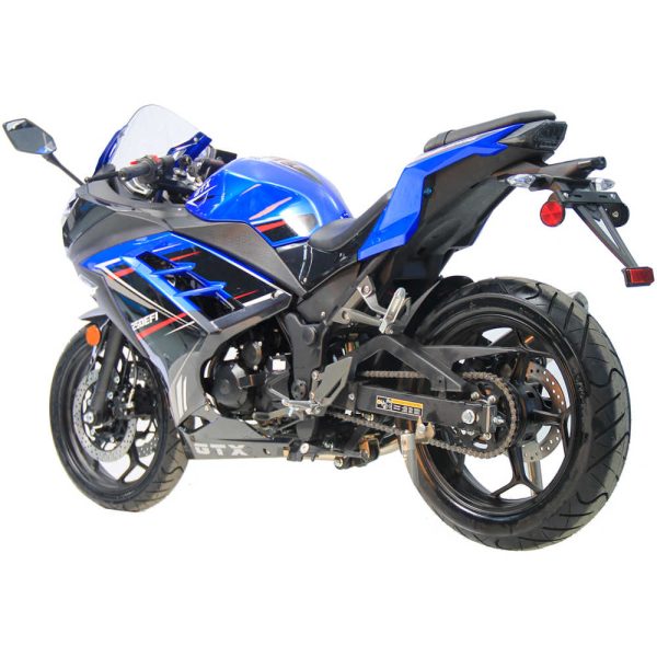 Vitacci GTX 250 Motorcycle - Blue rear view