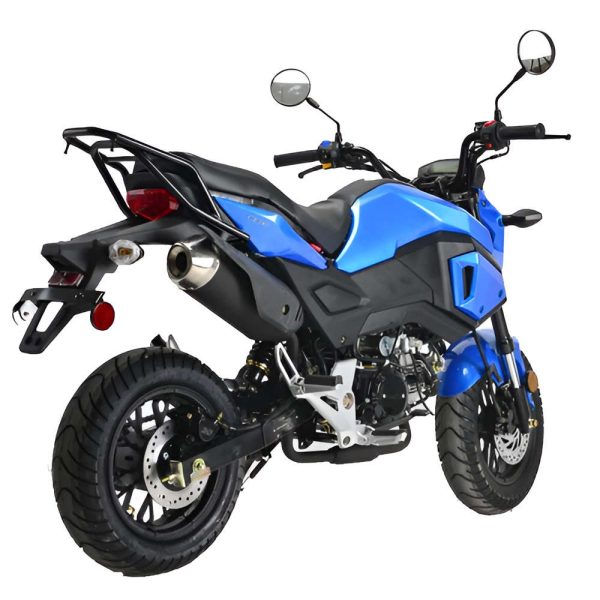 Vitacci Vader 125 Mini Bike Motorcycle - Blue rear view